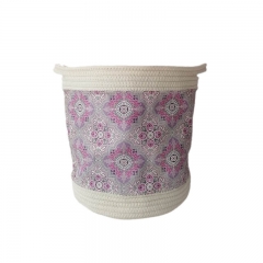 Cotton rope baskets Sustainable Folding Stocked Woven Laundry Basket