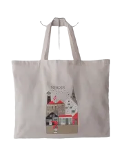 2022 Beach bag cotton tote bag splicing cotton rope