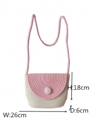 COTTON ROPE WOMEN Shoulder Bags Purse Round Crossbody Bags