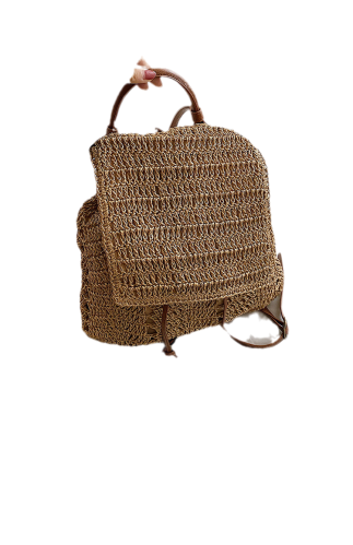 Summber beach backpack bag straw crochet crochet raffia bag