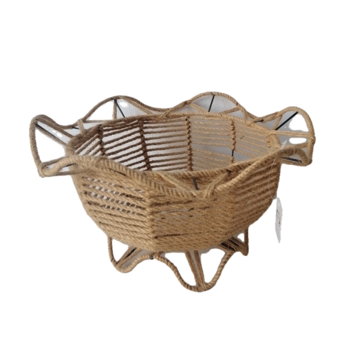 Fruit bowl household fruit storage basket living room snack basket weaving onion ginger garlic storage rack