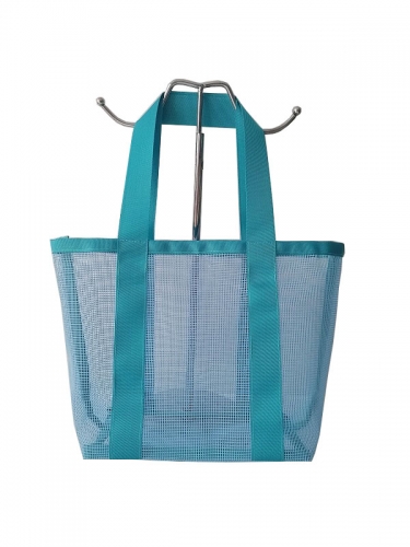 Custom Portable Mesh Laundry Mesh Tote Beach Bag For Outside Bath