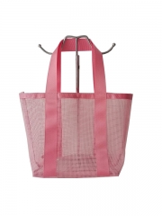 Custom Portable Mesh Laundry Mesh Tote Beach Bag For Outside Bath