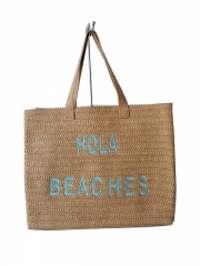 Handmade Custom Woven Straw Beach Tote Bag 2023 Summer For Beach Women handbags