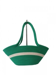 2023 Travel Beach Woven Handbag Woven Basket Tote Shoulder Bag Cotton Rope Crochet Knit Macrame Bag bucket storage beach bag