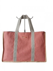 Hot selling high Quality 2023 Casual Canvas Bag With Zipper Large Size Shoulder Cotton Canvas Shopping Bag