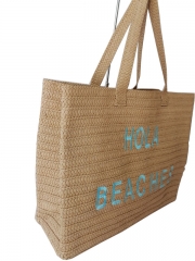 Handmade Custom Woven Straw Beach Tote Bag 2023 Summer For Beach Women handbags