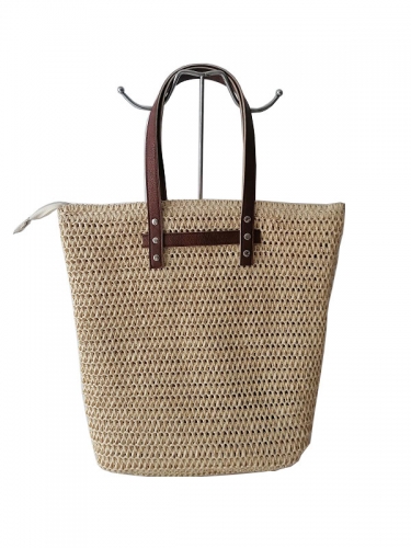 Wholesale Custom Summer Straw paper Bag Tote Beach Bag Paper Straw Beach Bags Personalized For Ladies