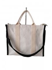 New Originality Fashion Simple Square Small Cotton Canvas Cute Tote Bag with Adjustable Strap