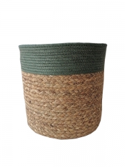 New Design Eco friendly Straw Woven Flower Pot Foldable Wholesale Grass Planter Plant Baskets for Garden Decoration