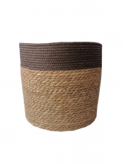 New Design Eco friendly Straw Woven Flower Pot Foldable Wholesale Grass Planter Plant Baskets for Garden Decoration