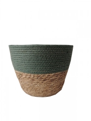 Wholesale round seagrass Woven Baskets plant pots for garden planting flower basket pot straw basket for plants