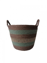 New Design Eco friendly Straw Woven Flower Pot Foldable Wholesale Grass Planter Plant Baskets for Garden Decoration