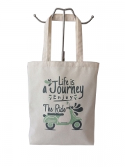 Custom Your Own Shopping Bags Canvas Cotton Tote Bag Blank Calico Shopper Bags With Logo Printed