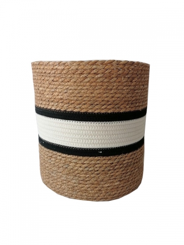 Wholesale round seagrass Woven Baskets plant pots for garden planting flower basket pot straw basket for plants