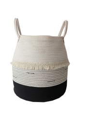 Wholesale New Home Decor sundries laundry large woven cotton rope storage basket cotton basket