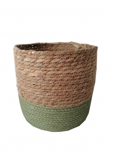 New Design Eco friendly Straw Woven Flower Pot Foldable Wholesale Grass Planter Plant Baskets for Garden Decoration