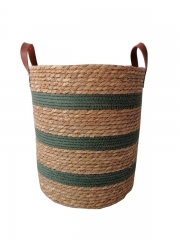 New Design Eco friendly Straw Woven Flower Pot Foldable Wholesale Grass Planter Plant Baskets for Garden Decoration