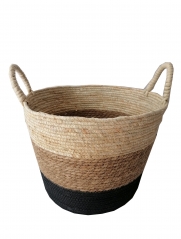 New Design Eco friendly Straw Woven Flower Pot Foldable Wholesale Grass Planter Plant Baskets for Garden Decoration