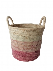 New Design Eco friendly Straw Woven Flower Pot Foldable Wholesale Grass Planter Plant Baskets for Garden Decoration