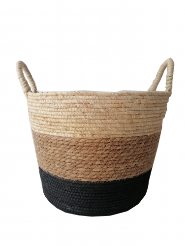 New Design Eco friendly Straw Woven Flower Pot Foldable Wholesale Grass Planter Plant Baskets for Garden Decoration