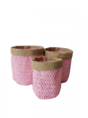 Wholesale and High Quality With Durable Handle Round Shape Basket Different Size Storage Box small basket