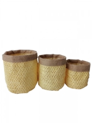 Wholesale and High Quality With Durable Handle Round Shape Basket Different Size Storage Box small basket