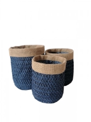 Wholesale and High Quality With Durable Handle Round Shape Basket Different Size Storage Box small basket