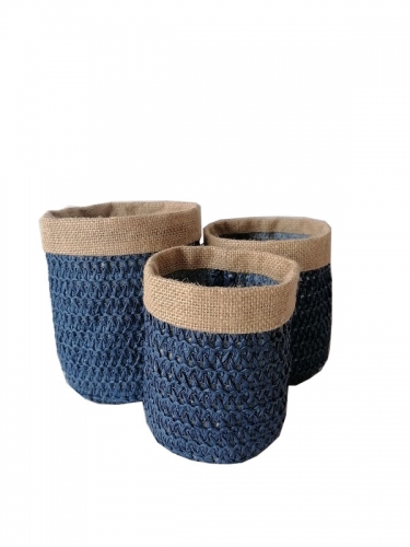 Wholesale and High Quality With Durable Handle Round Shape Basket Different Size Storage Box small basket