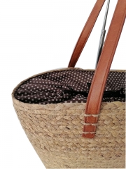 Hot Summer Handmade Straw Hand Bag Purses New Design Beach Handbags Women Tote Bag With Inner Pouch