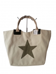 Wholesale Natural Custom Large Eco Canvas Beach Bag Cotton Bag Canvas Tote Bags With Pockets Printed Logo