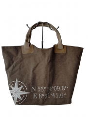 Wholesale Natural Custom Large Eco Canvas Beach Bag Cotton Bag Canvas Tote Bags With Pockets Printed Logo