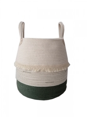 Wholesale New Home Decor sundries laundry large woven cotton rope storage basket cotton basket