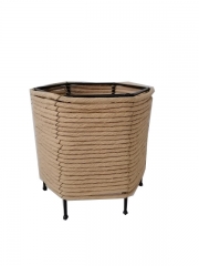 New Design Eco friendly Straw paper Woven Flower Pot Foldable Wholesale Grass Planter Plant Baskets for Garden Decoration