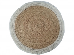 Large Round Seagrass Straw Floor Seating Cushion/woven Pouf Stool Art Carton Box Natural Abstract Rattan Support Rope