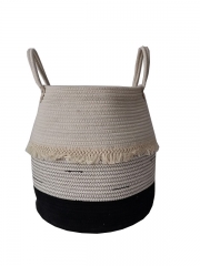 Wholesale New Home Decor sundries laundry large woven cotton rope storage basket cotton basket