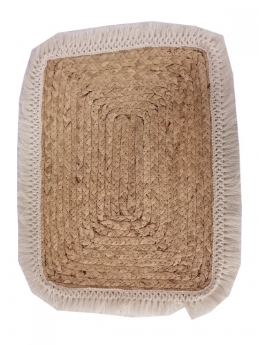 Large square Seagrass Straw Floor Seating Cushion/woven Pouf Stool Art Carton Box Natural Abstract Rattan Support Rope