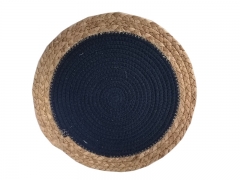 Large Round Seagrass Straw Floor Seating Cushion/woven Pouf Stool Art Carton Box Natural Abstract Rattan Support Rope