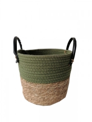 Grass flowerpot wholesale handmade flower basket Natural straw flower basket for planter