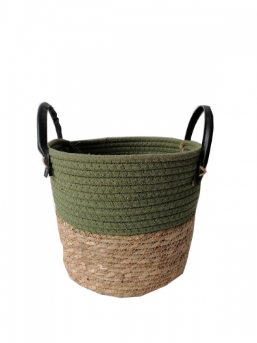 Grass flowerpot wholesale handmade flower basket Natural straw flower basket for planter