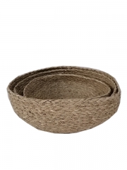 Storage basket weaving basket sorting straw cosmetics storage table wicker woven basket round storage box