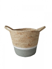 Grass flowerpot wholesale handmade flower basket Natural straw flower basket for planter