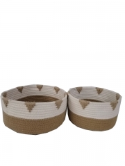 New Design Eco friendly Straw Woven Flower Pot Foldable Wholesale Grass Planter Plant Baskets for Garden Decoration