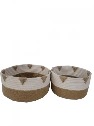 New Design Eco friendly Straw Woven Flower Pot Foldable Wholesale Grass Planter Plant Baskets for Garden Decoration