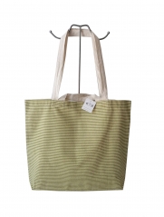 Geometric pattern printingPromotional natural cotton linen carry tote shoulder shopping bag