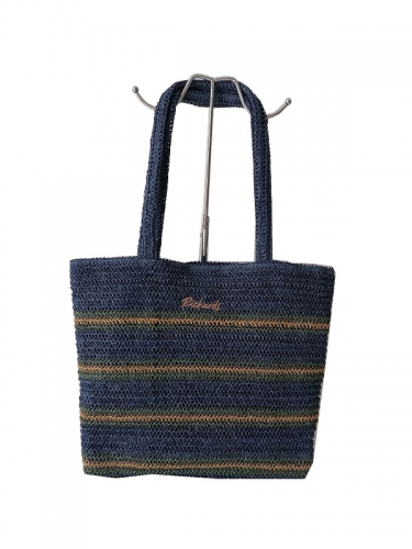 New Fashion Large Capacity Women Shoulder Shopping Bag Beach Straw Woven Knitted Crochet Tote Bag