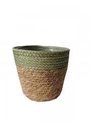 High Quality round seagrass Woven Baskets plant pots for garden planting flower basket pot straw basket for plants