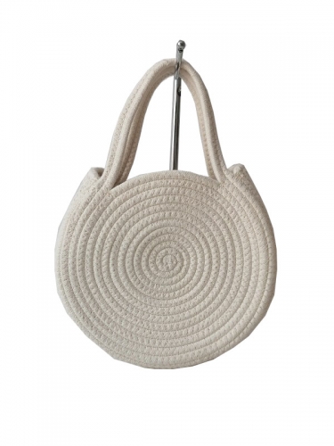 Wholesale Cotton Rope Crochet Bag Handle Straw Tote Bag Summer Large Tote Beach Bag