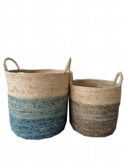 Multi-Size Woven Straw Basket Flower Pot Decoration Living Room Rattan Storage Box Basket Handwoven Basket