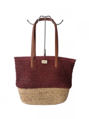 Hot Sales crochet handbag Women Large Summer Round Custom Moroccan Paper Sea Beach Tote Straw Bag